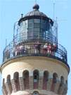 Der hchste Leuchtturm an der Ostsee: Wunderbarer Blick ber den Hafen von Swinemnde.