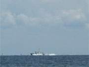 Weit drauen auf der Ostsee: Schnellboot auf der Pommerschen Bucht.