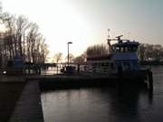 Abendsonne: Achterwasser-Hafen Stagnie sdlich von ckeritz.