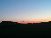 Halbinsel Loddiner Hft: Sonnenuntergang auf Usedom.