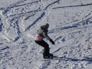 Krckenberg: Snowboarden im Hinterland der Usedomer Kaiserbder.