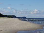 Blick nach ckeritz, Klpinsee und Koserow: Strand am Langen Berg.