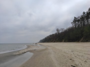 Blick nach Sdost: Verlassener Ostseestrand der Insel Usedom.