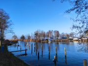 Winterruhe: Campingplatz am Achterwasserhafen Stagnie.